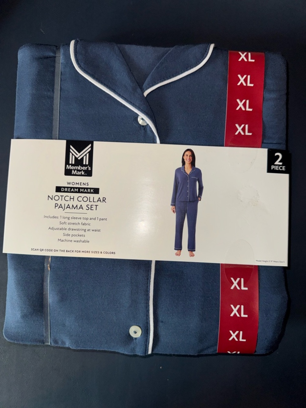 Member's Mark Women's Pajama Set XL in Blue